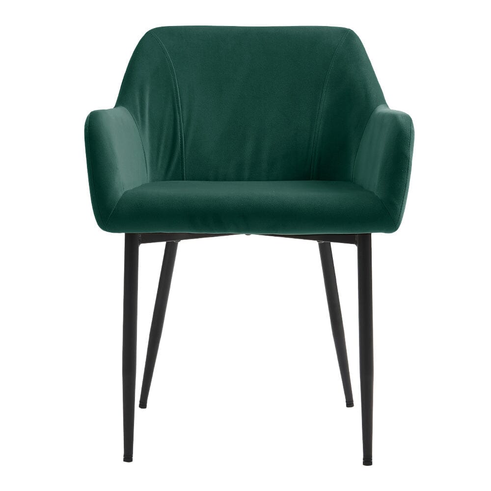 Upholstered Chair with Armrests and Metal Legs Living and Home