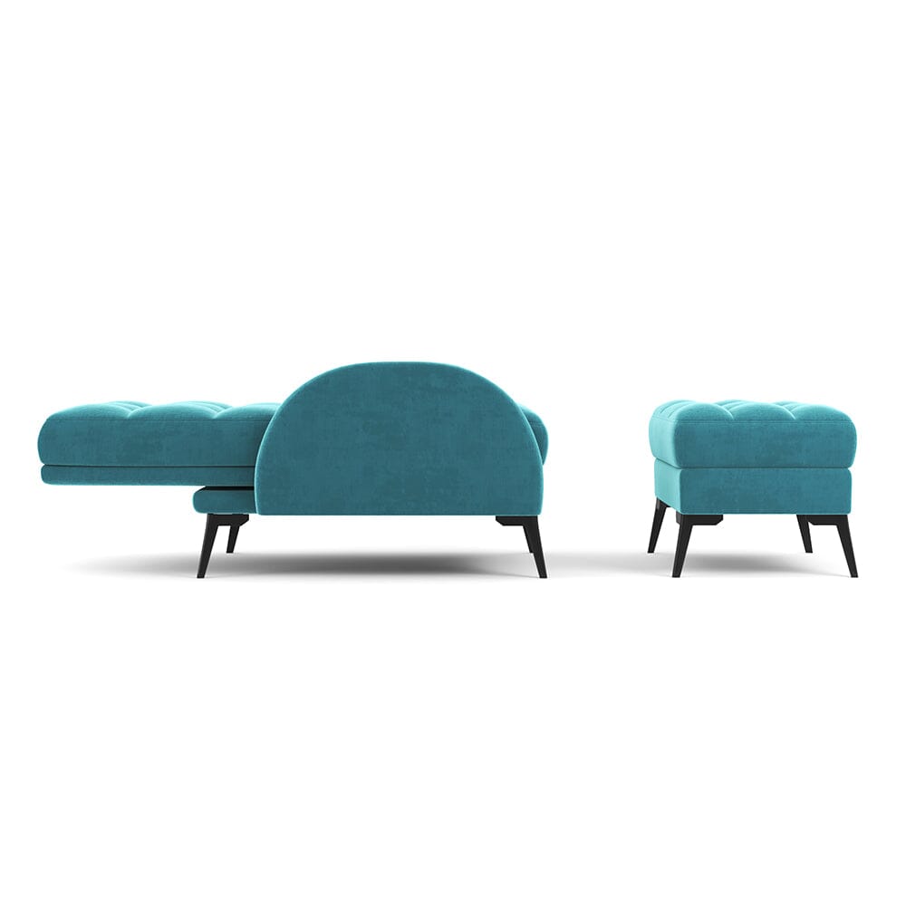 Leisure Recliner Armchair and Ottoman Set with Footstool Metal Legs Armchair Living and Home