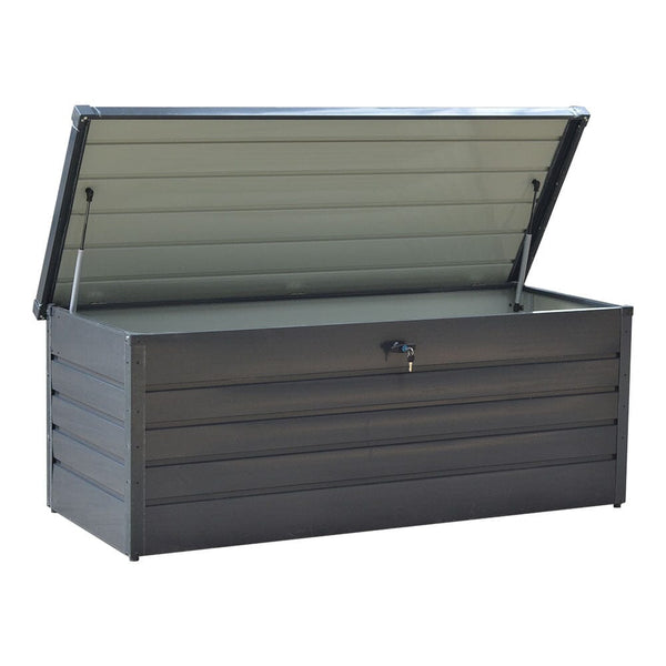 600L Metal Outdoor Garden Storage Box Lockable Living and Home