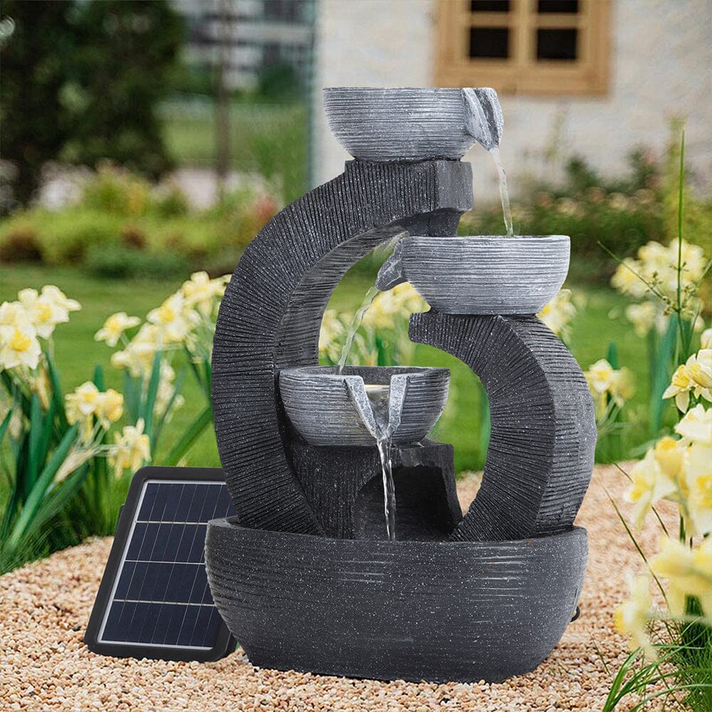 Outdoor Solar-Powered Water Fountain Outdoor Decor Living and Home