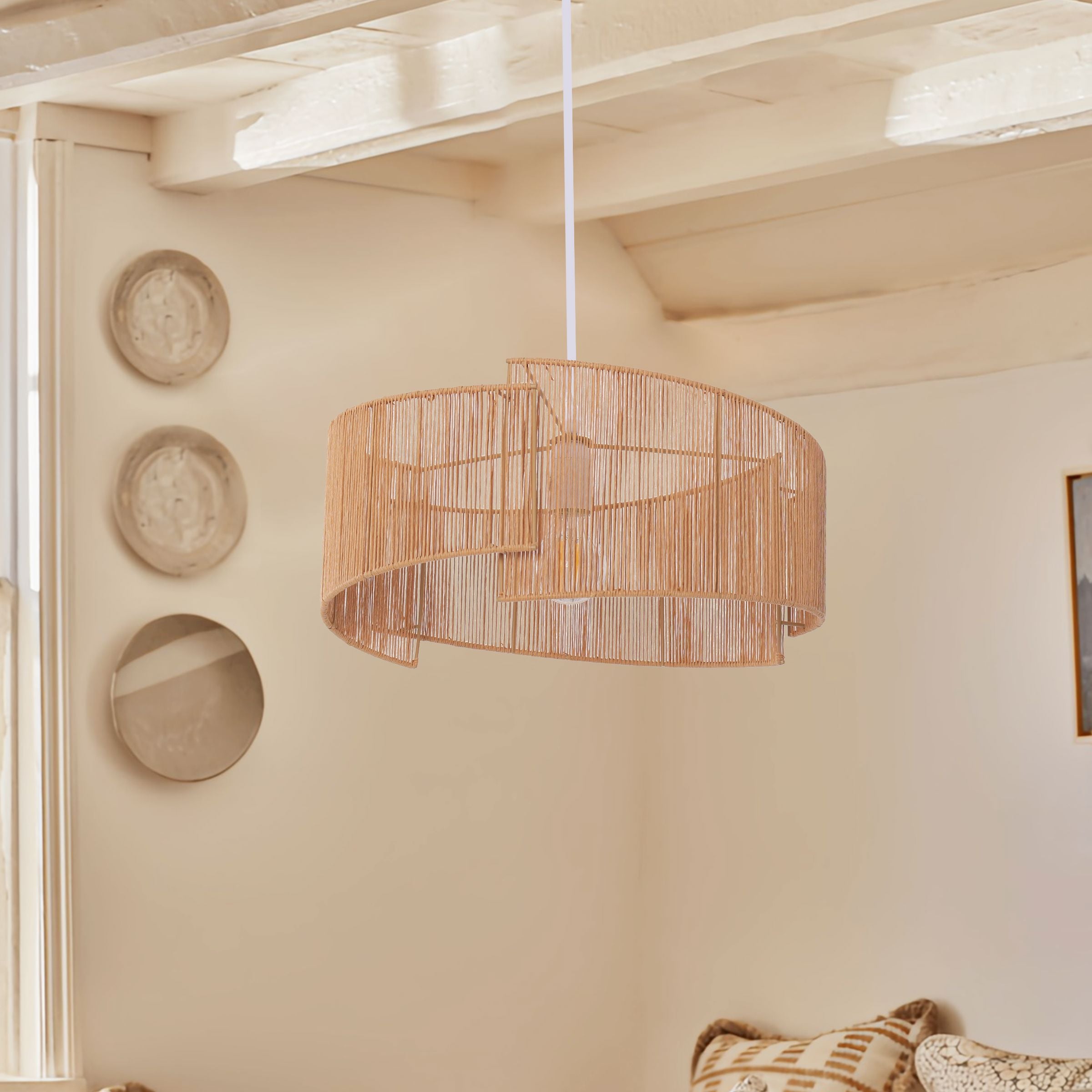 Lightsin Twist and Flow Woven Pendant Light for Serene Living Spaces Lightsin UK