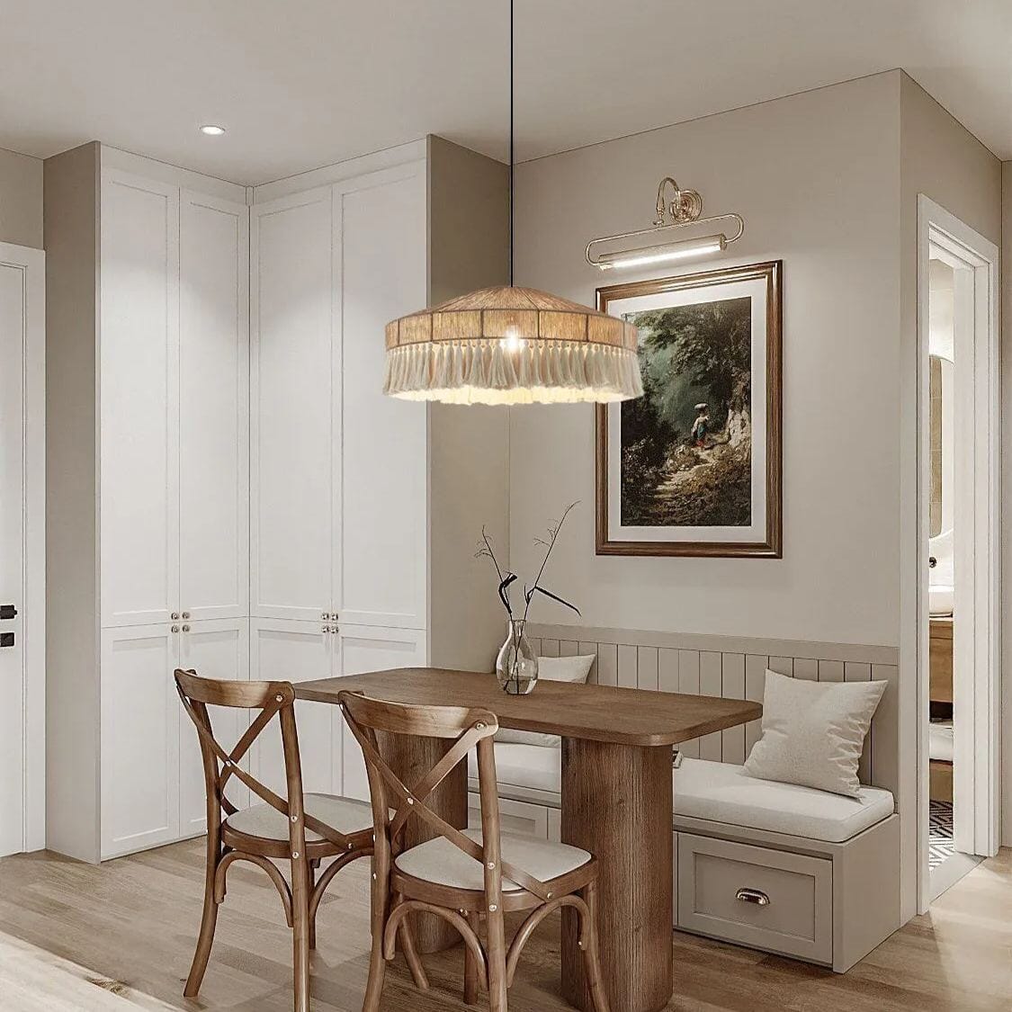 Lightsin Bohemian Style Handcrafted Woven Hemp Rope Hanging Pendant Lights Lightsin UK