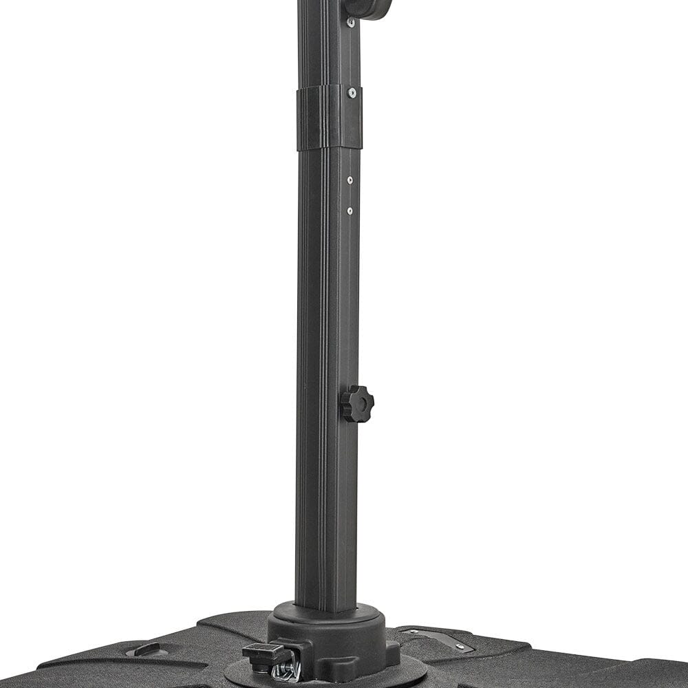 Grey 2.5m Cantilever Parasol with Base for Garden Parasols Living and Home