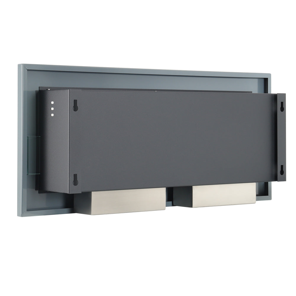 35 Inch 47 Inch Bioethanol Fireplace Wall Mounted Grey Stainless Steel Fireplaces Living and Home