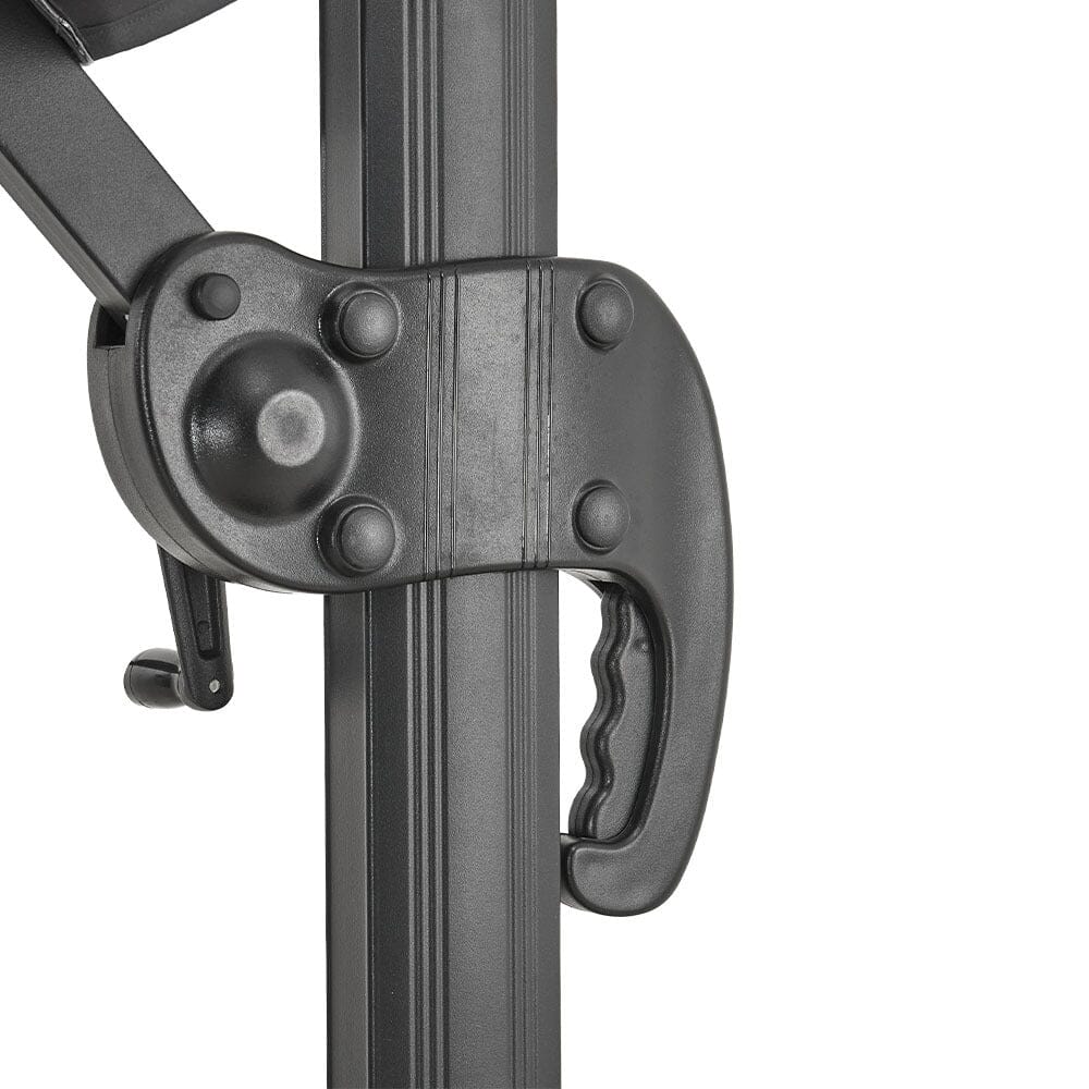 Grey 2.5m Cantilever Parasol with Base for Garden Parasols Living and Home