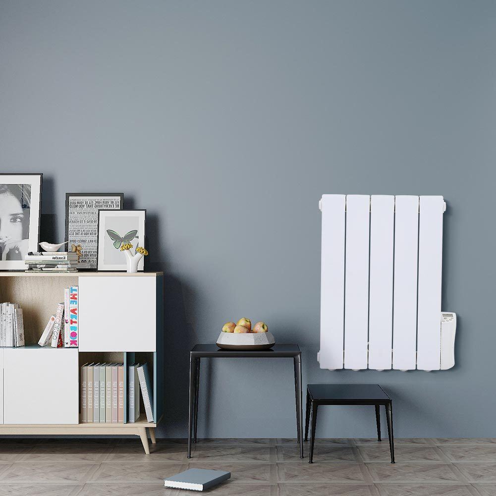 2000W Oil Filled Electric Radiator Heater Wall Mounted or Portable with LCD Thermostat Space Heaters Living and Home 900W 450*575*80mm