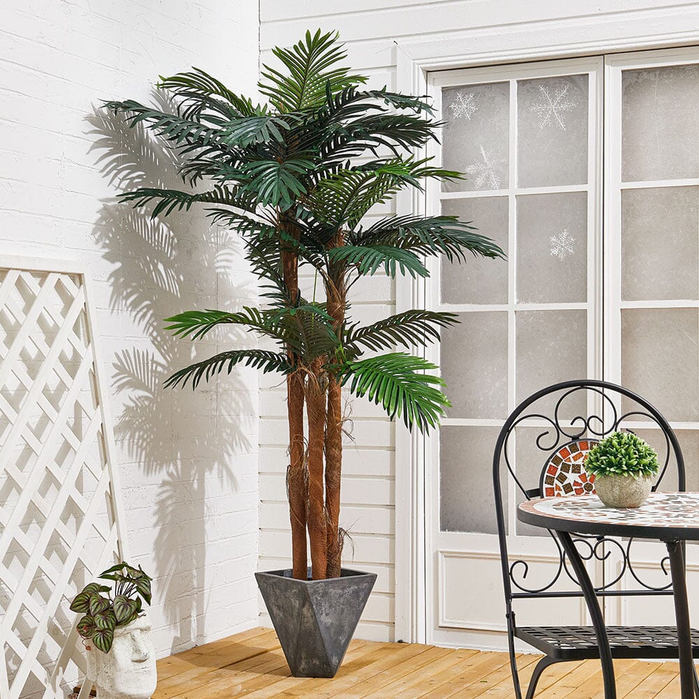 Artificial Palm Tree with Polyester Material and Bendable Stems Artificial Plants Living and Home