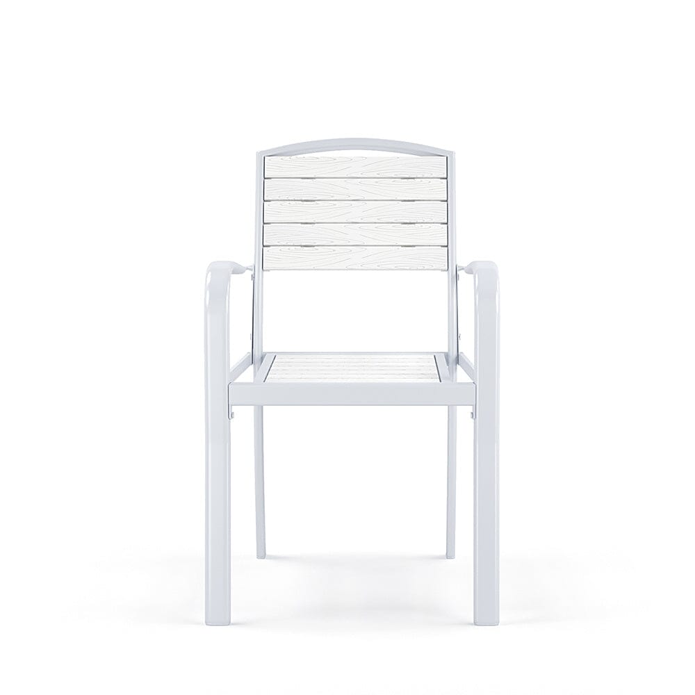 Garden Dining Armchair with Metal Legs Set of 2/4 Patio Side Chairs Living and Home
