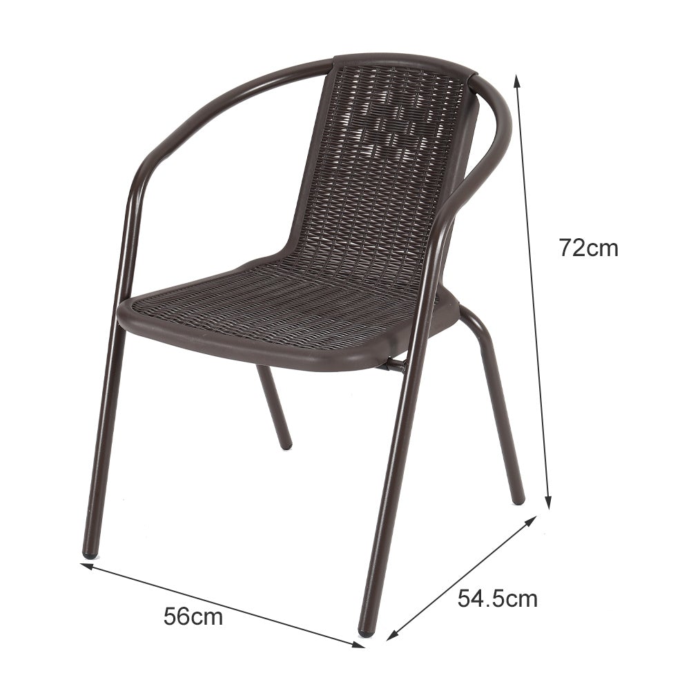 Garden Ripple Round Table With Umbrella Hole Or 4/6 Stacking Chairs GARDEN DINING SETS Living and Home