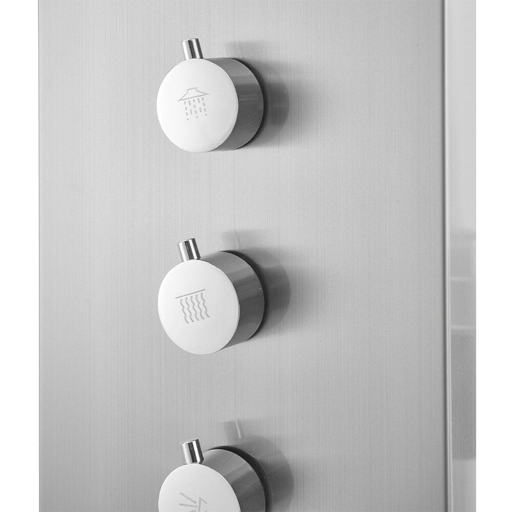 Bathroom Silver Stainless Steel Shower Tower Panel Bathroom Shower Living and Home