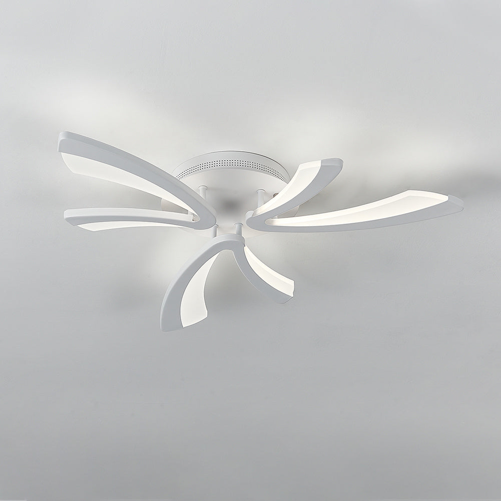 V Shaped Floral Modern Semi-Flush LED Ceiling Light Dimmable/Non-Dimmable Ceiling Lights Living and Home