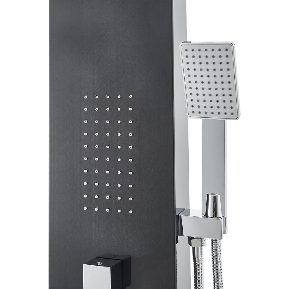 Bathroom Thermostatic Black Shower Tower Panel Bathroom Shower Living and Home