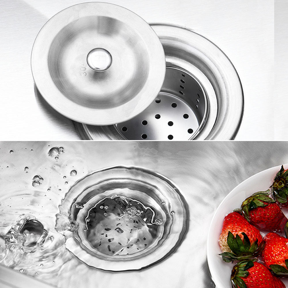 Commercial Kitchen Sink Stainless Steel Wash Basin with Single Bowl Kitchen Sink Living and Home