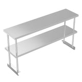 Commercial Kitchen Food Prep Work Table Stainless Steel Single Double Over Shelf Kitchen & Dining Room Tables Living and Home 