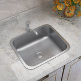 Inset Single Bowl Sink Stainless Steel Kitchen Deep Sinks Large Capacity