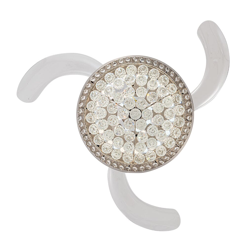 42inch Crystal Ceiling Fan Light Dimmable LED Light Fixture Ceiling Lights Living and Home