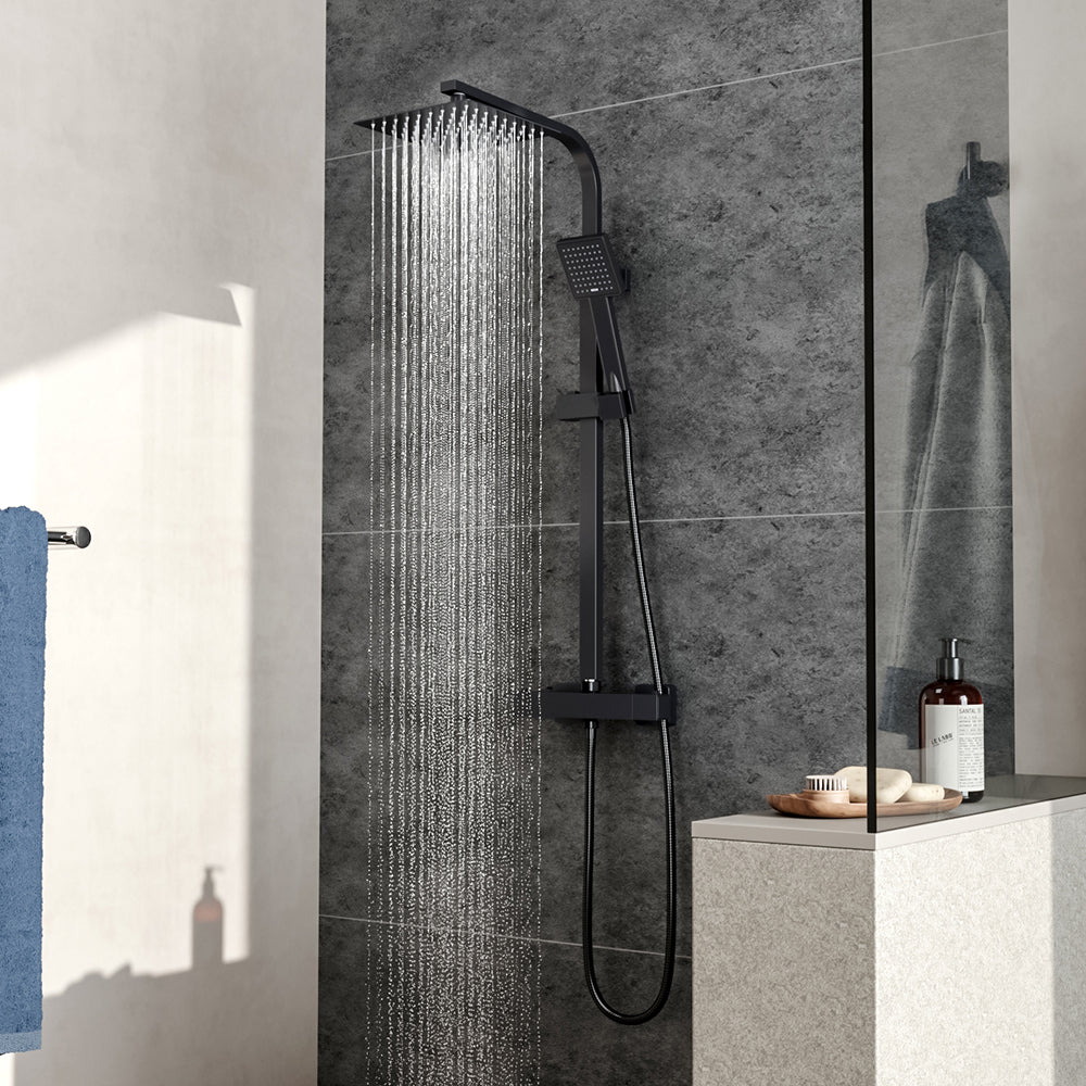 Square Shower Column Triple Function Shower Mixer Set Bathroom Shower Living and Home