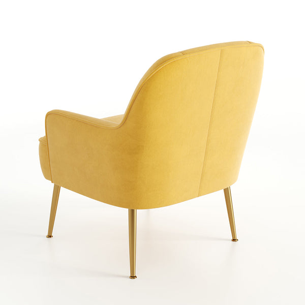 COOLMORE Modern Style Armchair with Golden Metal Legs