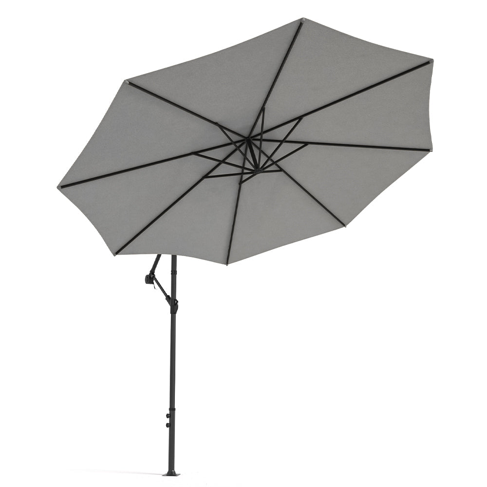 3M Light Grey Sun Parasol Hanging Banana Umbrella Parasols Living and Home