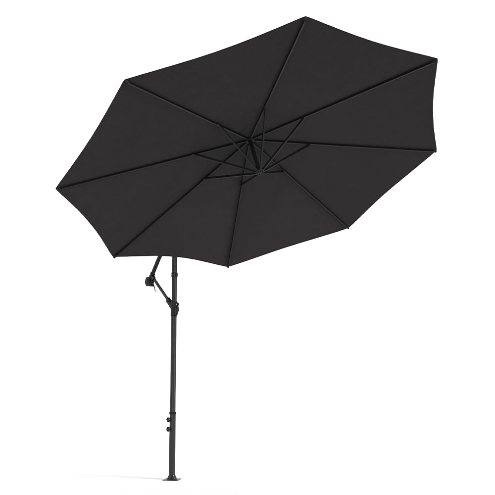 3M Black Sun Parasol Hanging Banana Umbrella Parasols Living and Home