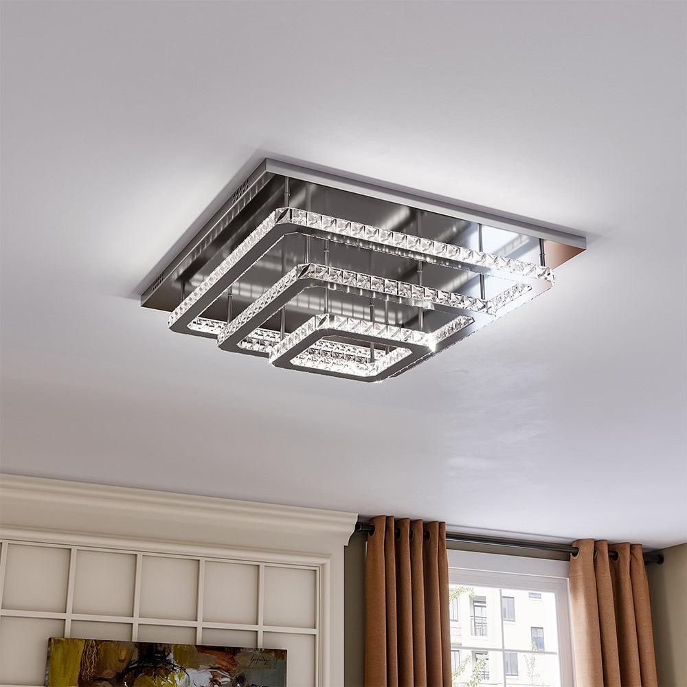 86w LED Crystal Ceiling Lights Pendant Chandelier Lamp Ceiling Lights Living and Home Cool White