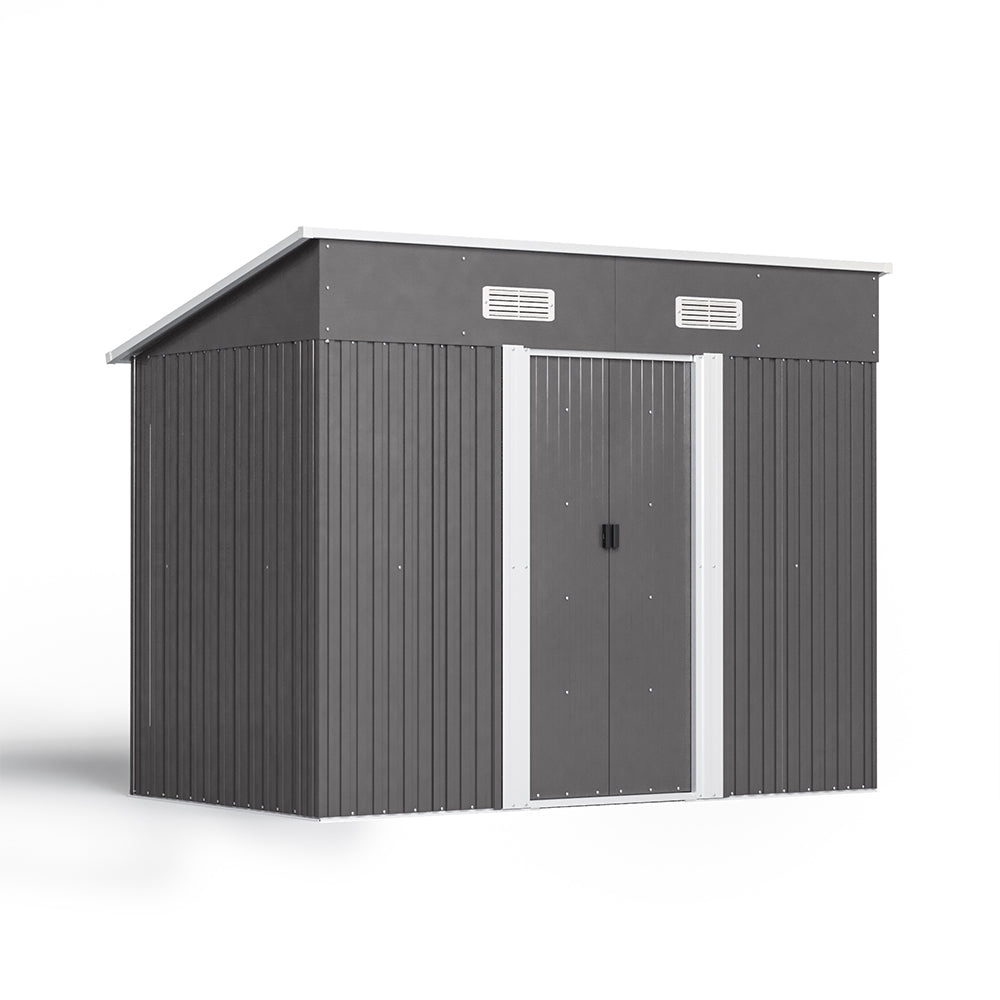 Garden Steel Shed with Skillion Roof Top Garden storage Living and Home
