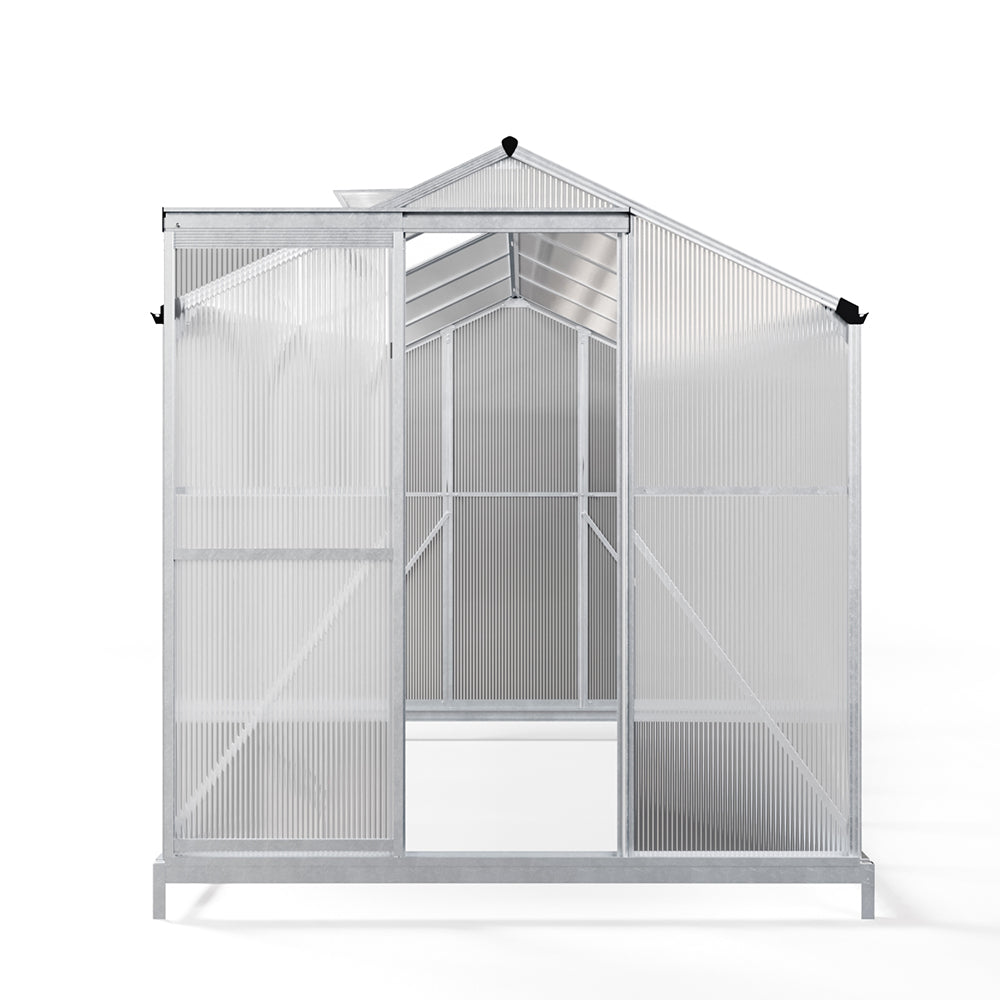 White Framed Garden Hobby Greenhouse with Vent Garden Storages & Greenhouses Living and Home