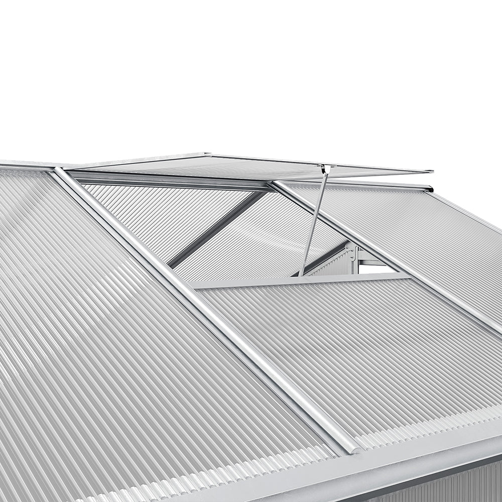White Framed Garden Hobby Greenhouse with Vent Garden Storages & Greenhouses Living and Home