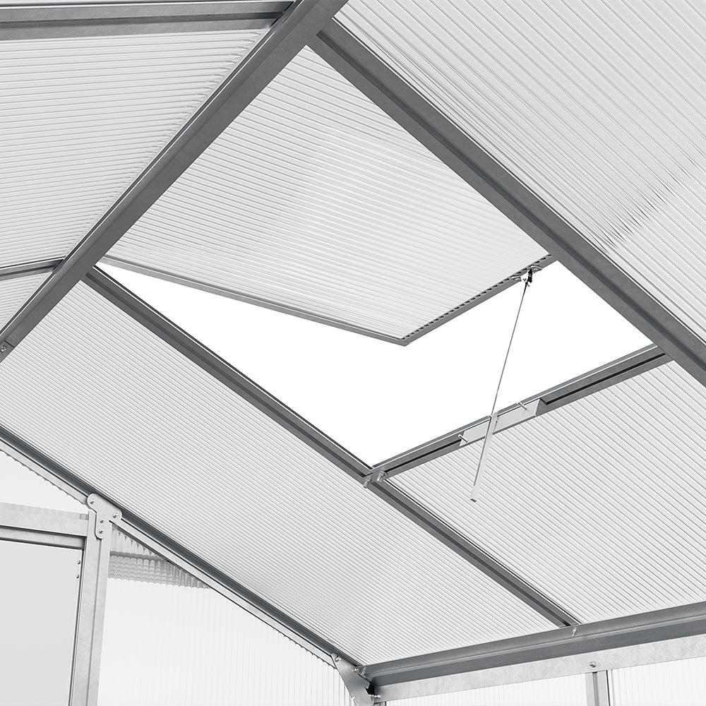 White Framed Garden Hobby Greenhouse with Vent Garden Storages & Greenhouses Living and Home