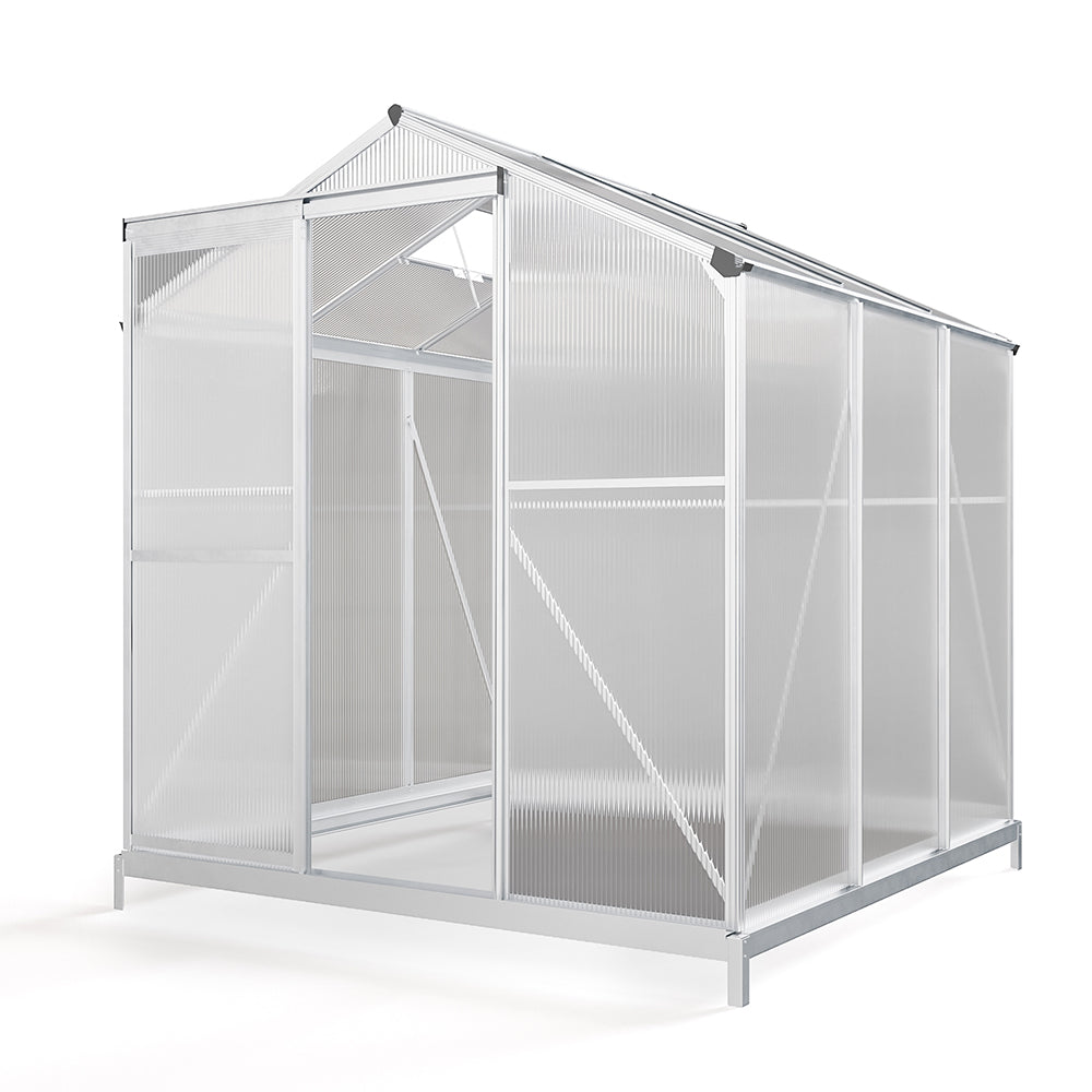 White Framed Garden Hobby Greenhouse with Vent Garden Storages & Greenhouses Living and Home