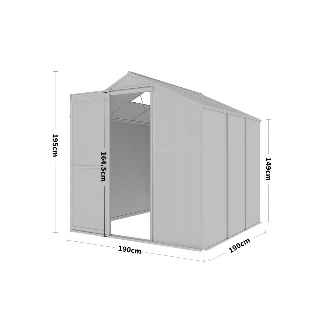 White Framed Garden Hobby Greenhouse with Vent Garden Storages & Greenhouses Living and Home
