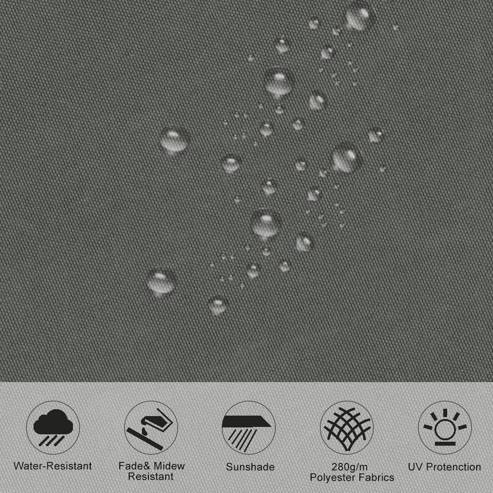 Retractable Patio Awning - Manual Shelter - Grey Awnings Living and Home