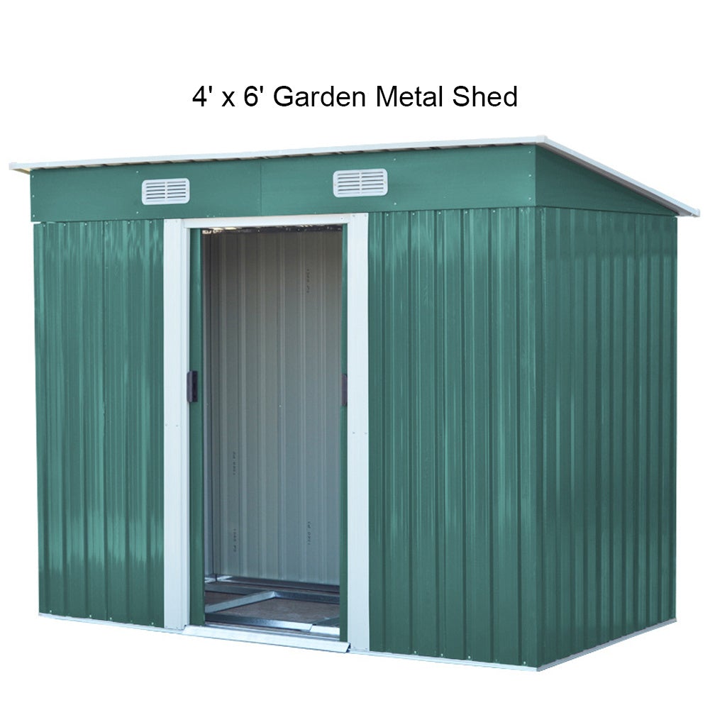 Garden Steel Shed with Skillion Roof Top Garden storage Living and Home