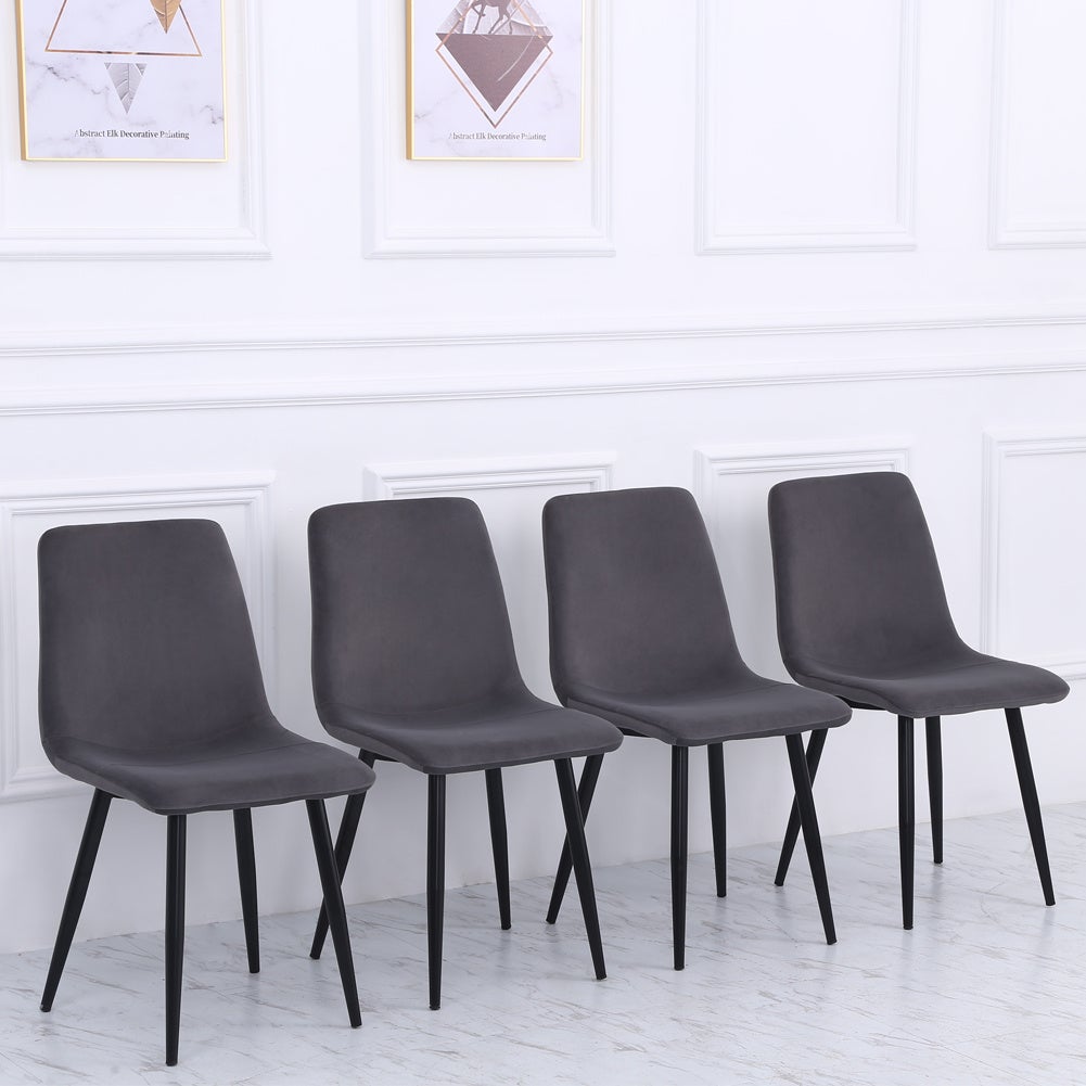 Set of 4 Curved Dining Chairs Dining Chairs Living and Home