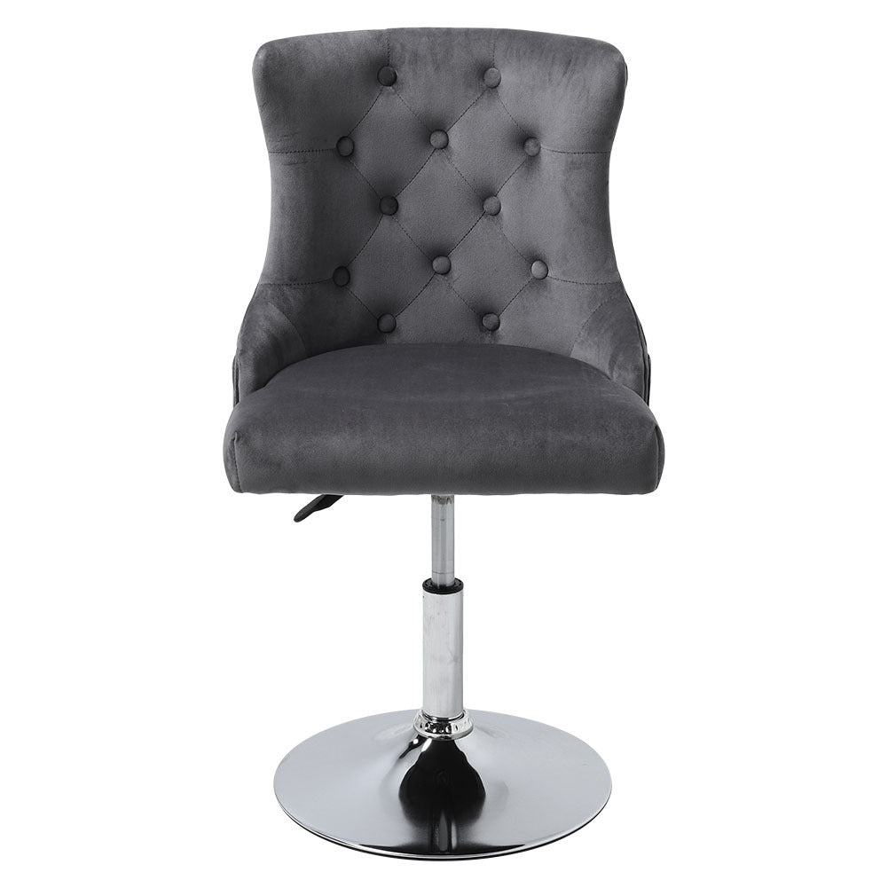 Swivel Velvet Barstool with Buttons Gas Lift Height Ajustable for Kitchen Island and Pubs Bar Chair Living and Home