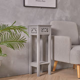 Telephone Table with Drawer Tall Slim Living Room End Table Corner Bedside Table End Table Living and Home Grey 
