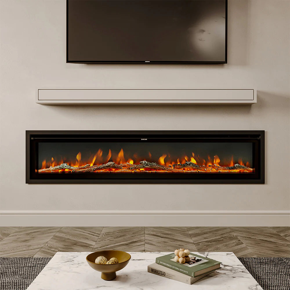 70/80 Inch Electric Fireplace with Remote 9 Flame Colours 900W/1800W Living and Home 