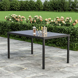 Garden Table Dining Patio Outdoor Table Black/Brown Garden Dining Tables Living and Home 