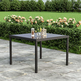 Garden Table Dining Patio Outdoor Table Black/Brown Garden Dining Tables Living and Home 