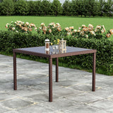 Garden Table Dining Patio Outdoor Table Black/Brown Garden Dining Tables Living and Home 