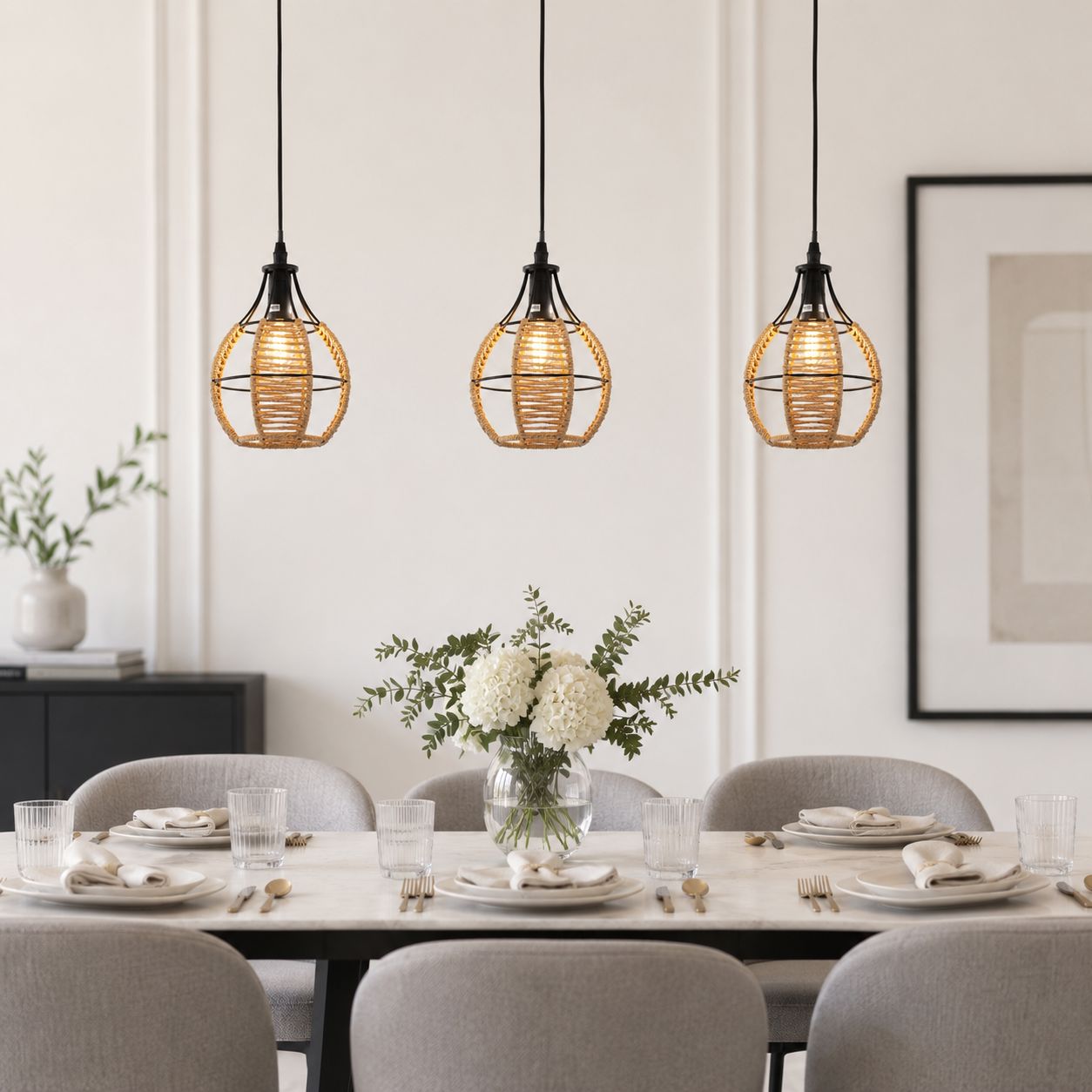 Glyph-Lightsin Woven Paper Rope Pendant Light for Cozy Elegance and Timeless Charm Lightsin UK 
