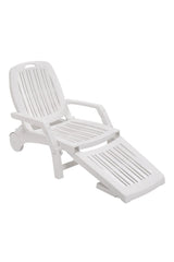 193cm D Outdoor Folding Lounge Chair Recliner with Wheels Sunloungers Living and Home 
