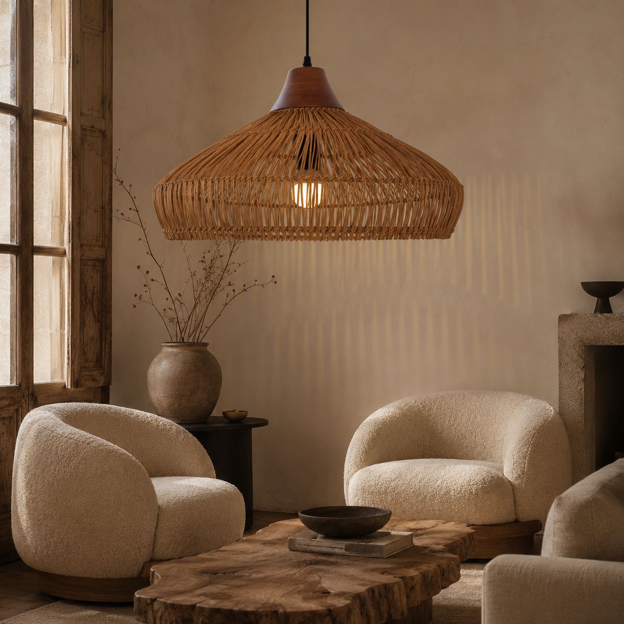 Lightsin Bell-Shaped Handcrafted Bamboo Kitchen Pendant Lighting Lightsin UK 