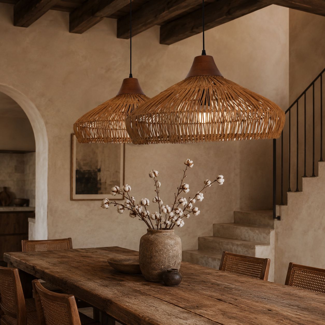 Lightsin Bell-Shaped Handcrafted Bamboo Kitchen Pendant Lighting Lightsin UK 