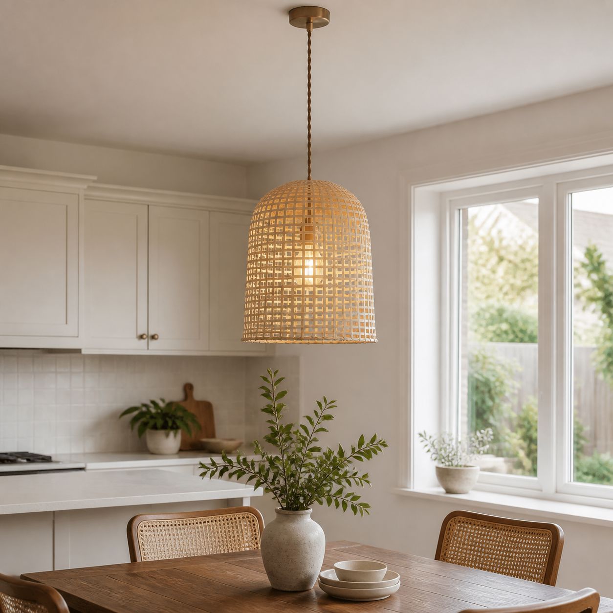 Lightsin Eco-Friendly Natural Woven Bamboo Pendant Light for Cozy Ambiance Lightsin UK 