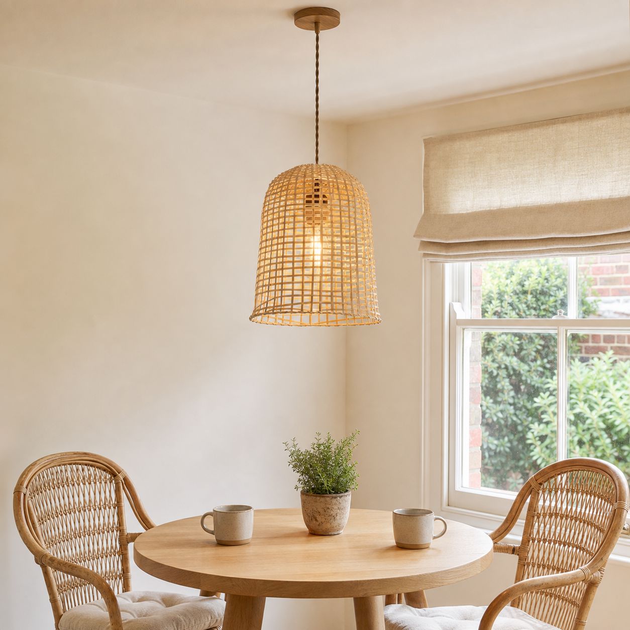 Lightsin Eco-Friendly Natural Woven Bamboo Pendant Light for Cozy Ambiance Lightsin UK 