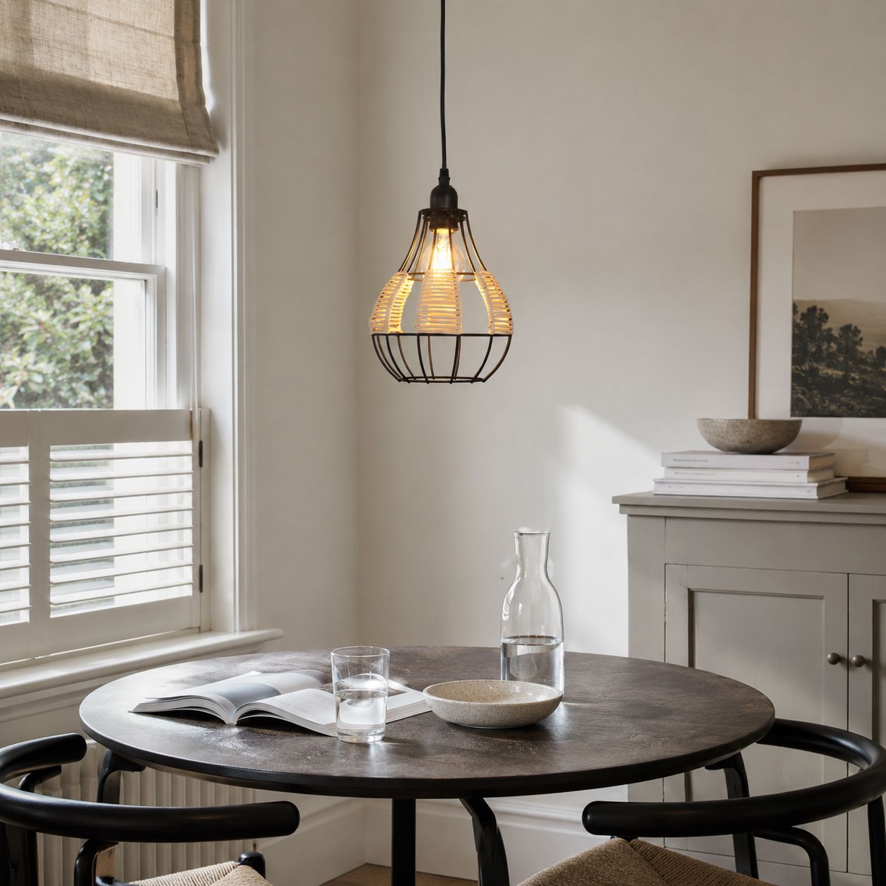 Glyph-Lightsin Basketweave Rattan Pendant Light for Cozy Earthy Elegance Lightsin UK 