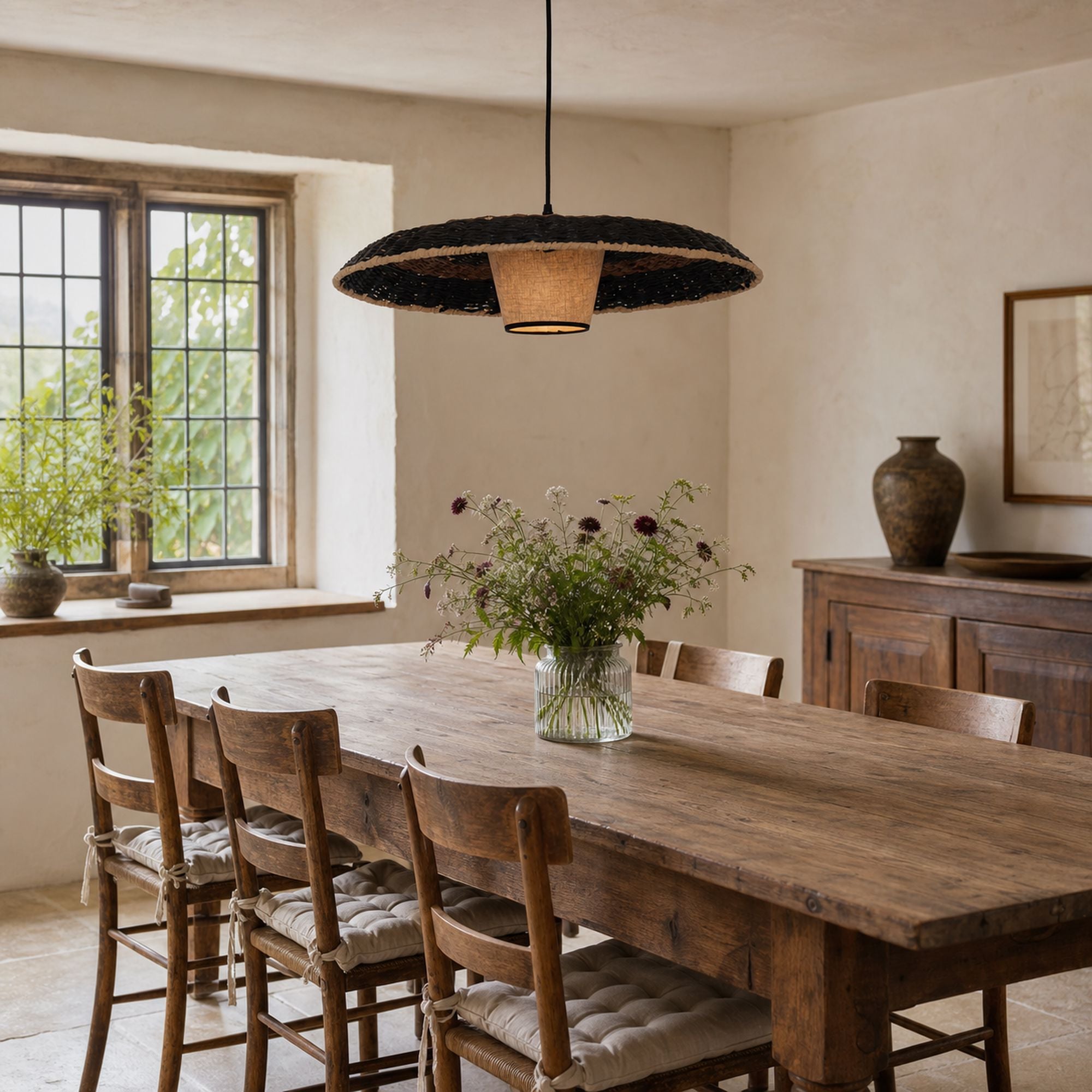 Lightsin Stylish Two-Tone Handwoven Pendant Light Fixture Lightsin UK 