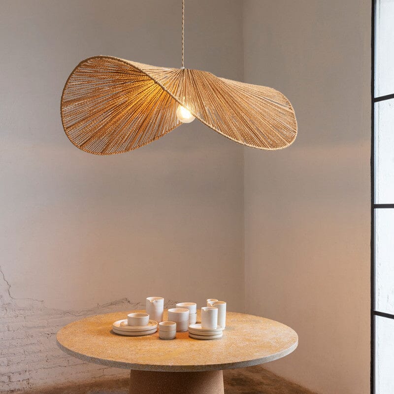Lightsin Vintage Simple Creative Handwoven Hemp Rope Pendant Light Fixture Lightsin UK S 
