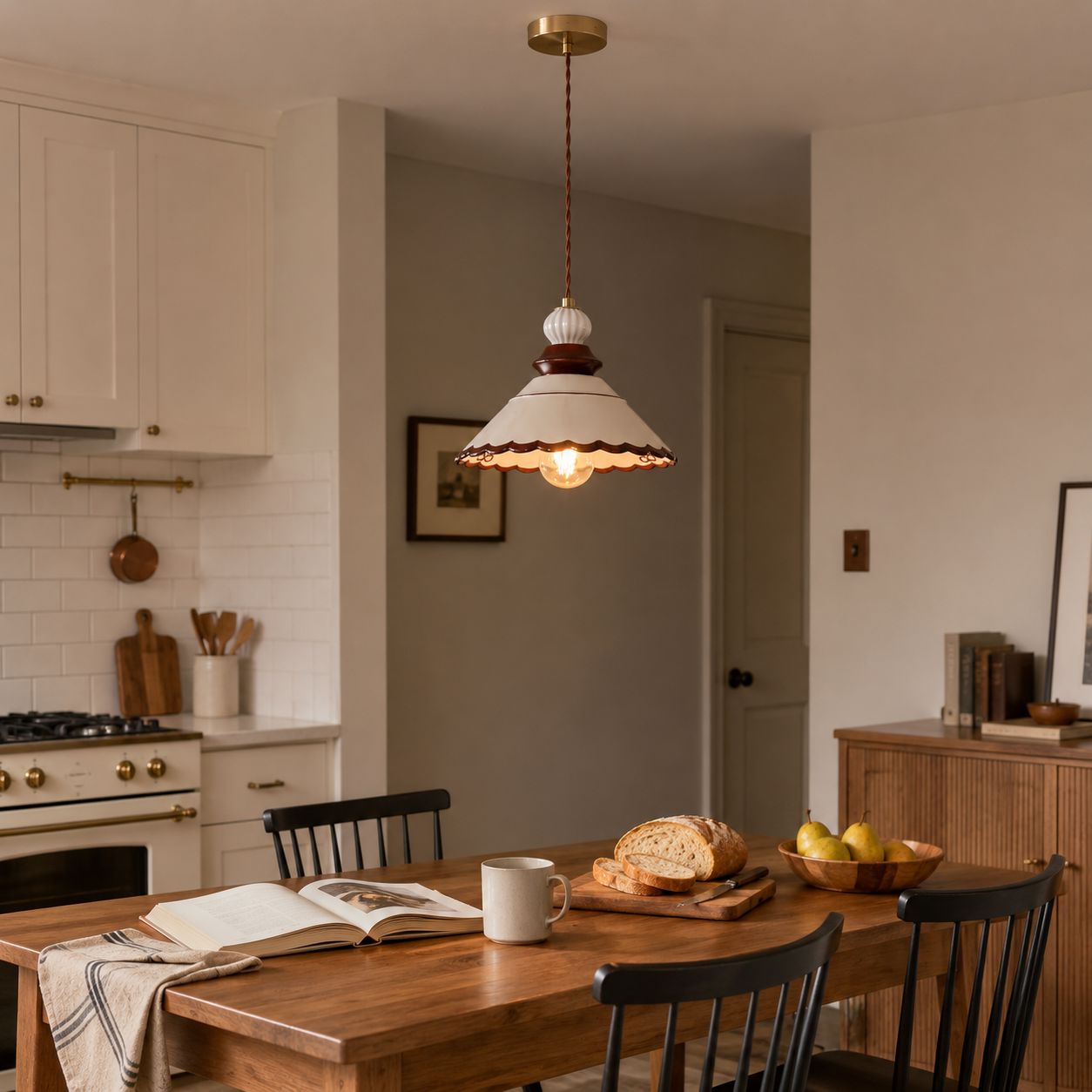Brown Ceramic Lace Pendant Light | E27 Decorative Ceiling Lamp Pendant Light Lightsin UK 